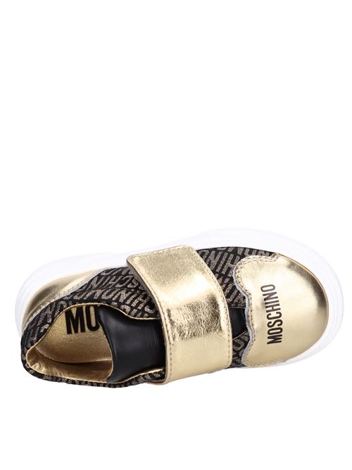 Sneakers in pelle MOSCHINO | 78596 POLARISNERO-ORO